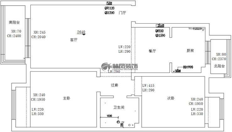 保利溪湖林語-88平-北歐風(fēng)格-原始戶型圖.jpg