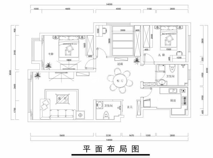 航天大學(xué)家屬樓-140平-中式風(fēng)格-平面圖.jpg